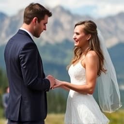 Mountain wedding ceremony in Colorado