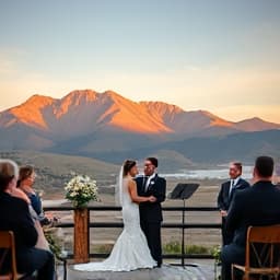 Stunning mountain wedding ceremony photography in Denver