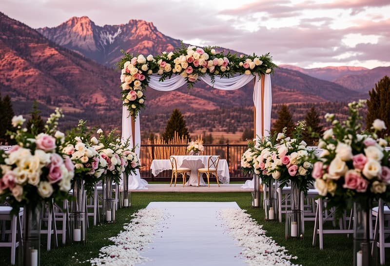 Elegant wedding ceremony in Denver, Colorado